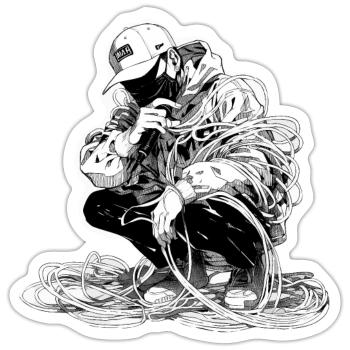 Connected Rap Soul Flow - Sticker size S (10 x 10 cm) - white matte - Front