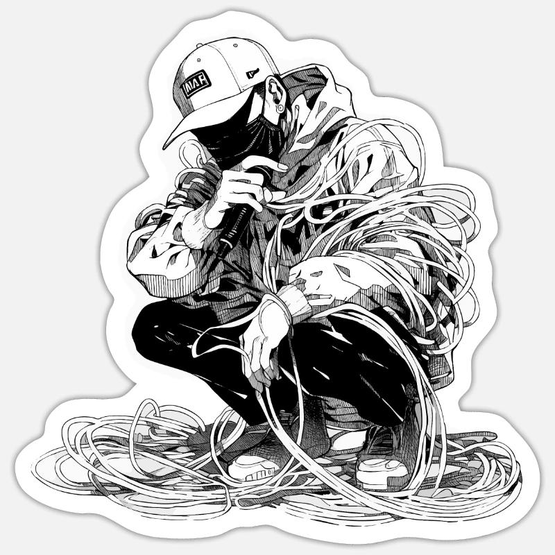 Vernetzter Rap Soul Flow Sticker Größe S (10 x 10 cm)