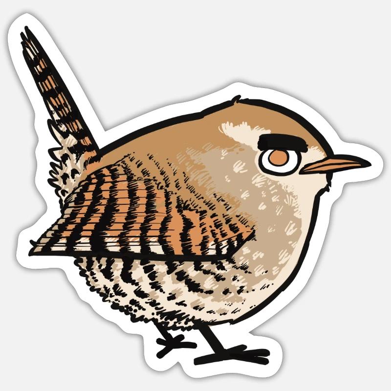 L’attitude du troglodyte - Sticker taille S (10 x 10 cm) - blanc mat