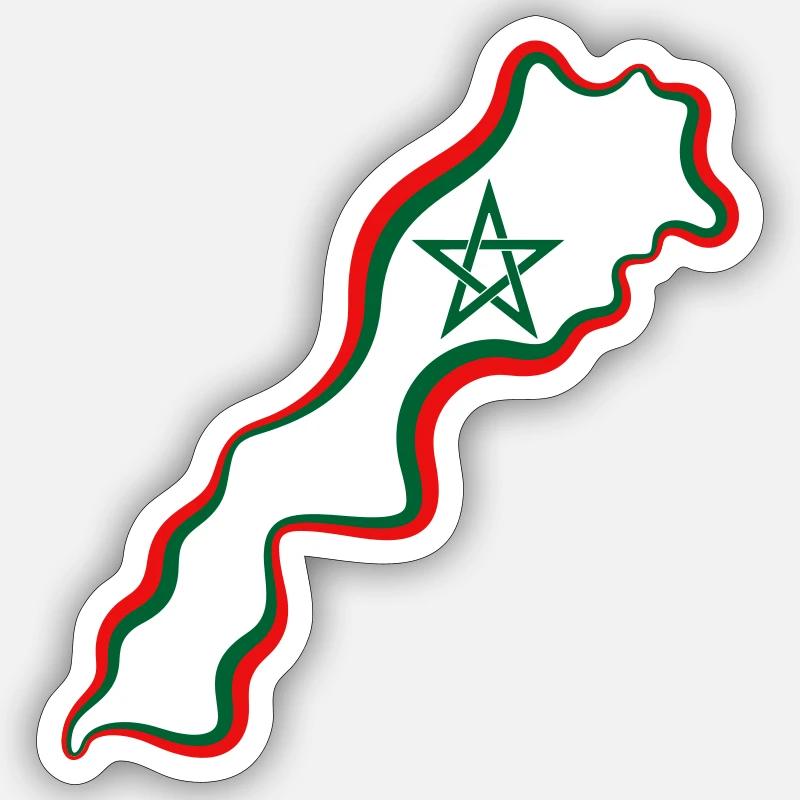 made in moroco - Sticker taille S (10 x 10 cm) - blanc mat