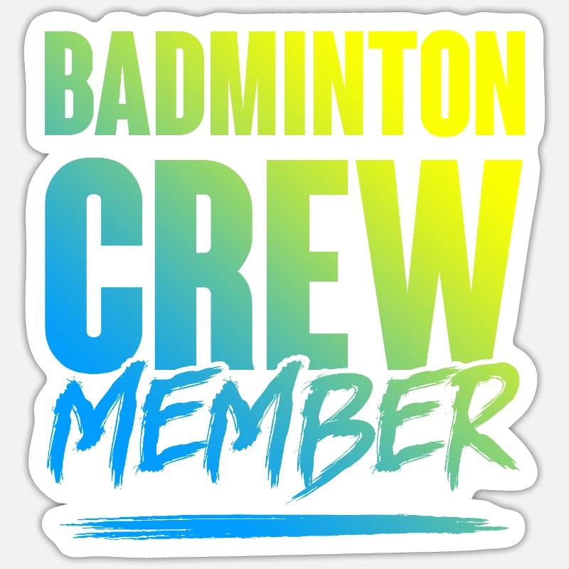 Équipe de badminton - Sticker taille S (10 x 10 cm) - blanc mat