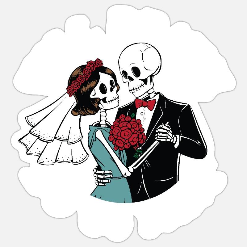 Bis der Tod uns scheidet Sticker Größe S (10 x 10 cm)