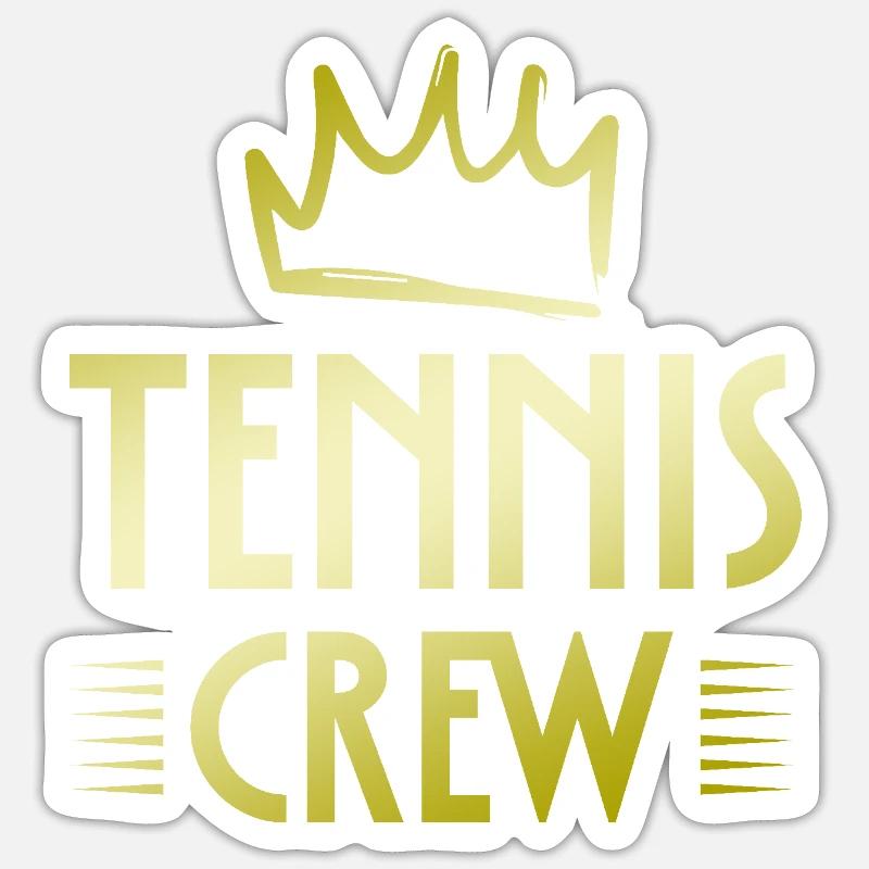 Équipe de tennis - Sticker taille S (10 x 10 cm) - blanc mat