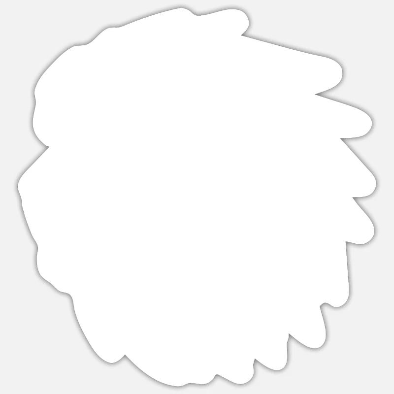 Silhouette de lion majestueux - Sticker taille S (10 x 10 cm) - blanc mat