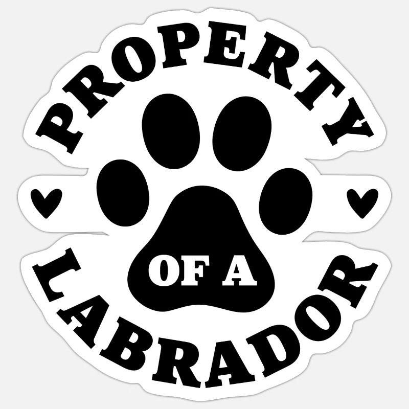 Eigentum eines Labradors Sticker Größe S (10 x 10 cm)
