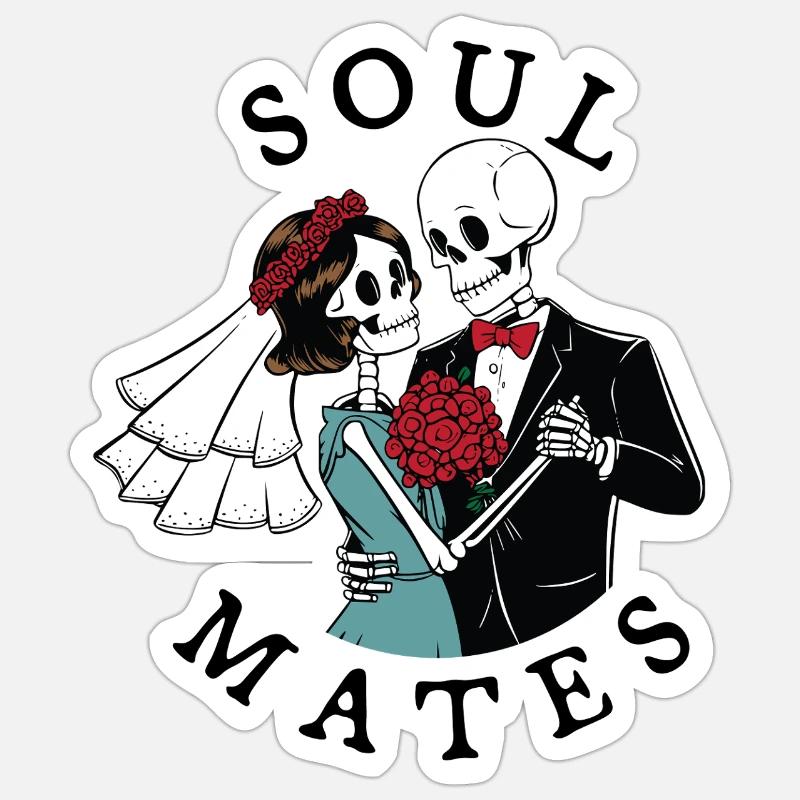 Âmes sœurs Sticker taille S (10 x 10 cm)