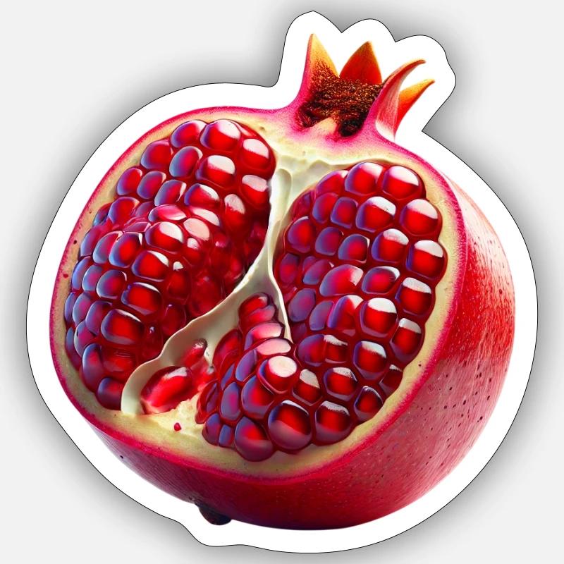 Grenade – Élégance juteuse - Sticker taille S (10 x 10 cm) - blanc mat