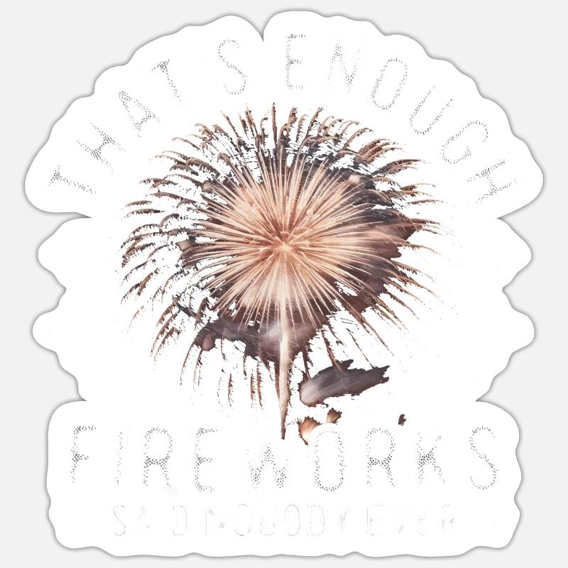 Pyrotechnie Feux d’artifice Pyrotechnie - Sticker taille S (10 x 10 cm) - blanc mat