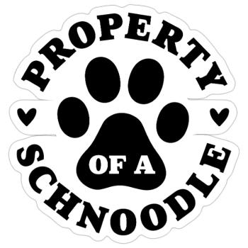 Eigentum eines Schnoodles - Sticker Größe S (10 x 10 cm) - Mattweiß - Vorne