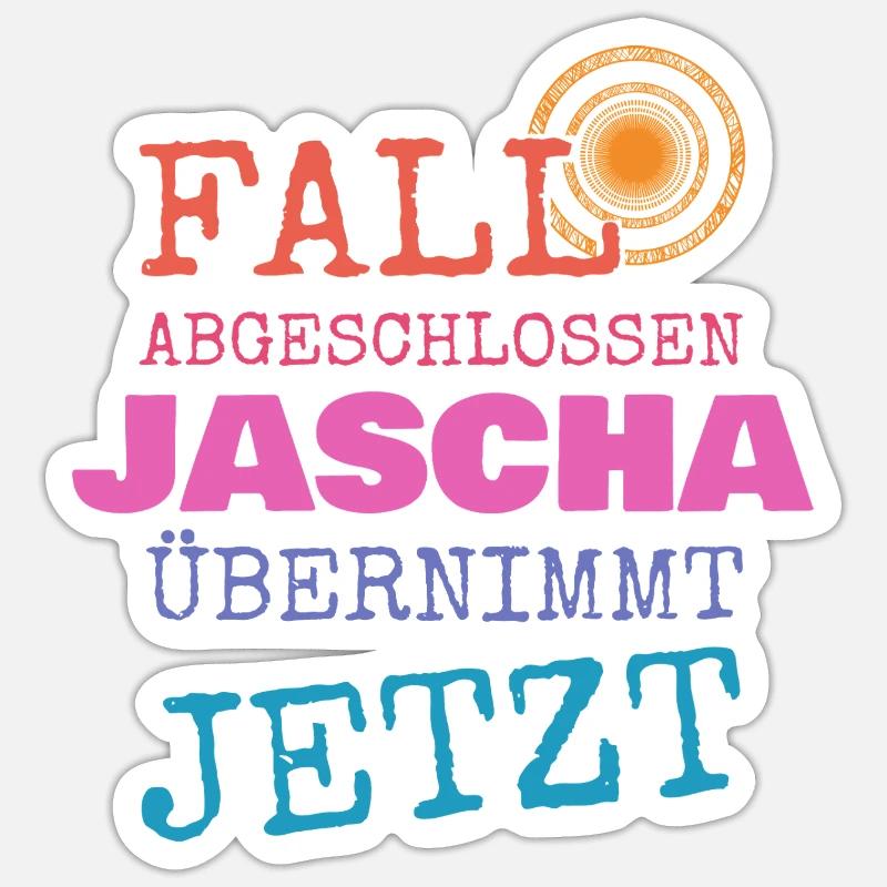 Gift for Jascha - Sticker size S (10 x 10 cm) - white matte