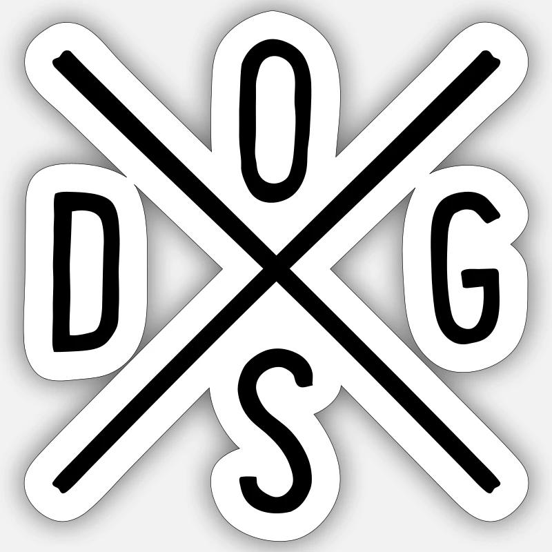 Hund Sticker Größe S (10 x 10 cm)