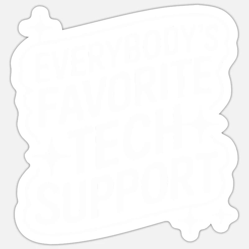Technischer Support Computerfreak Nerd - Sticker Größe S (10 x 10 cm) - Mattweiß