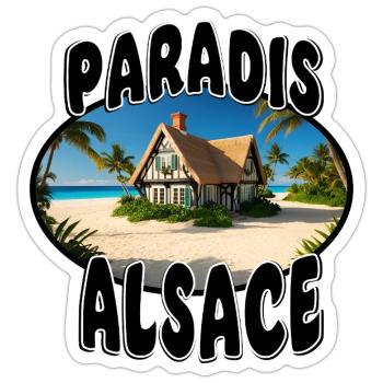 Paradise Alsace - Sticker size S (10 x 10 cm) - white matte - Front