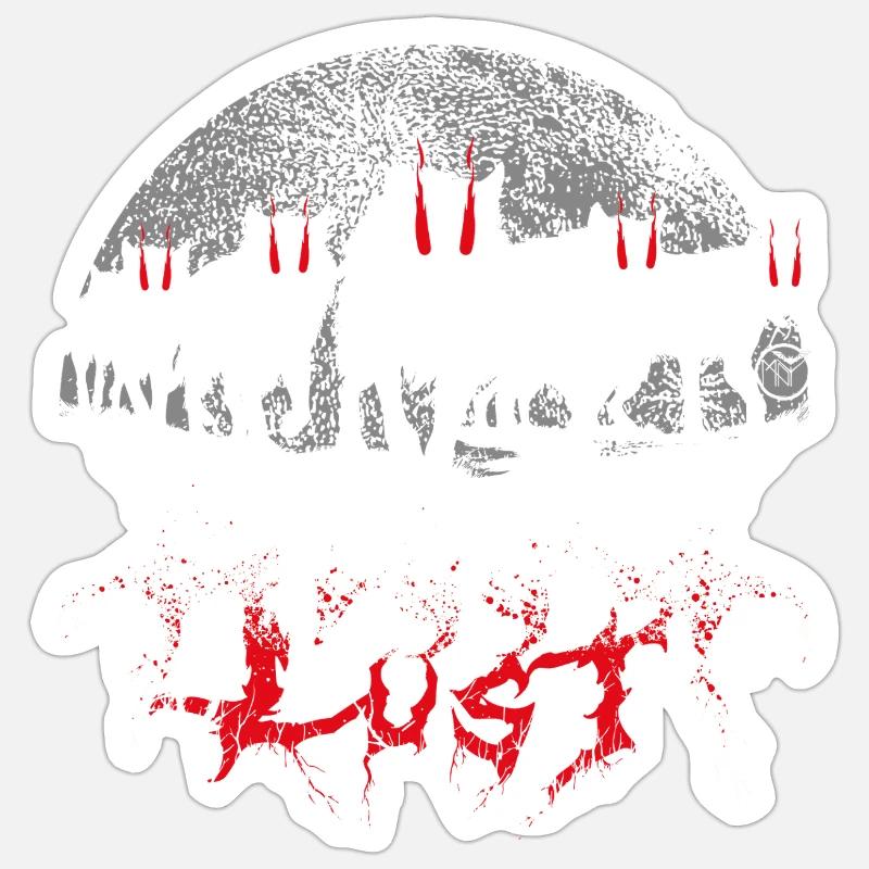 Bloodlust Wolf Pack - Sticker size S (10 x 10 cm) - white matte