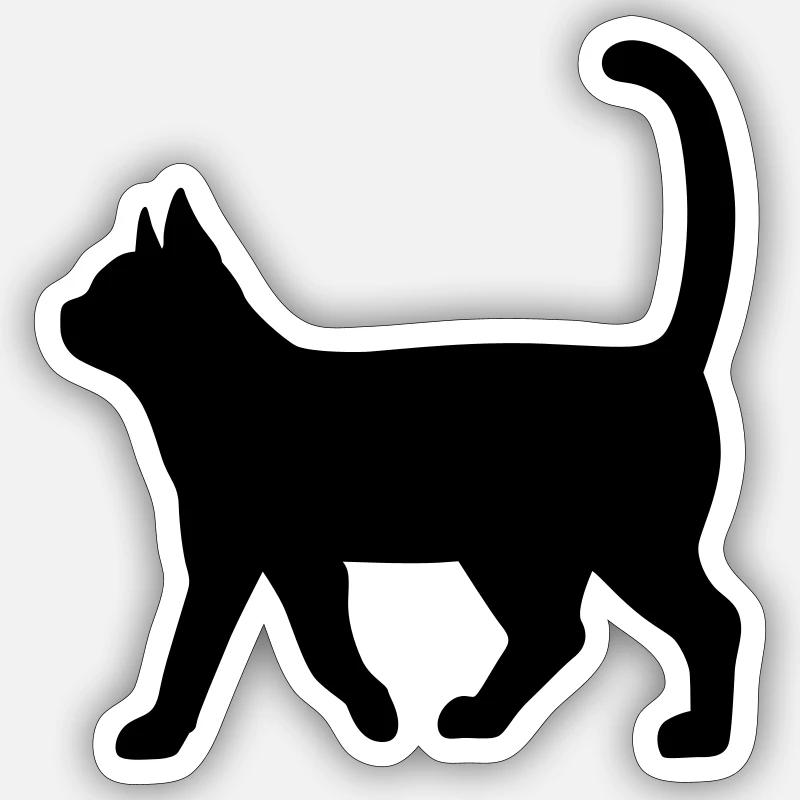 Silhouette teckel – Motif chien classique - Sticker taille S (10 x 10 cm) - blanc mat