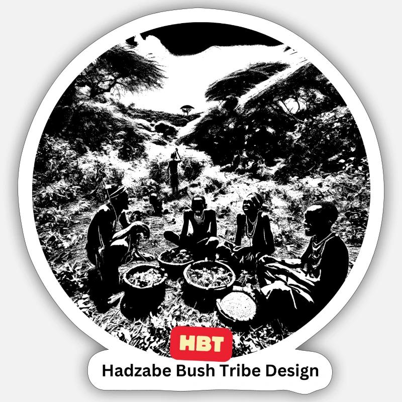 Tribu LGBT de la brousse - Sticker taille S (10 x 10 cm) - blanc mat