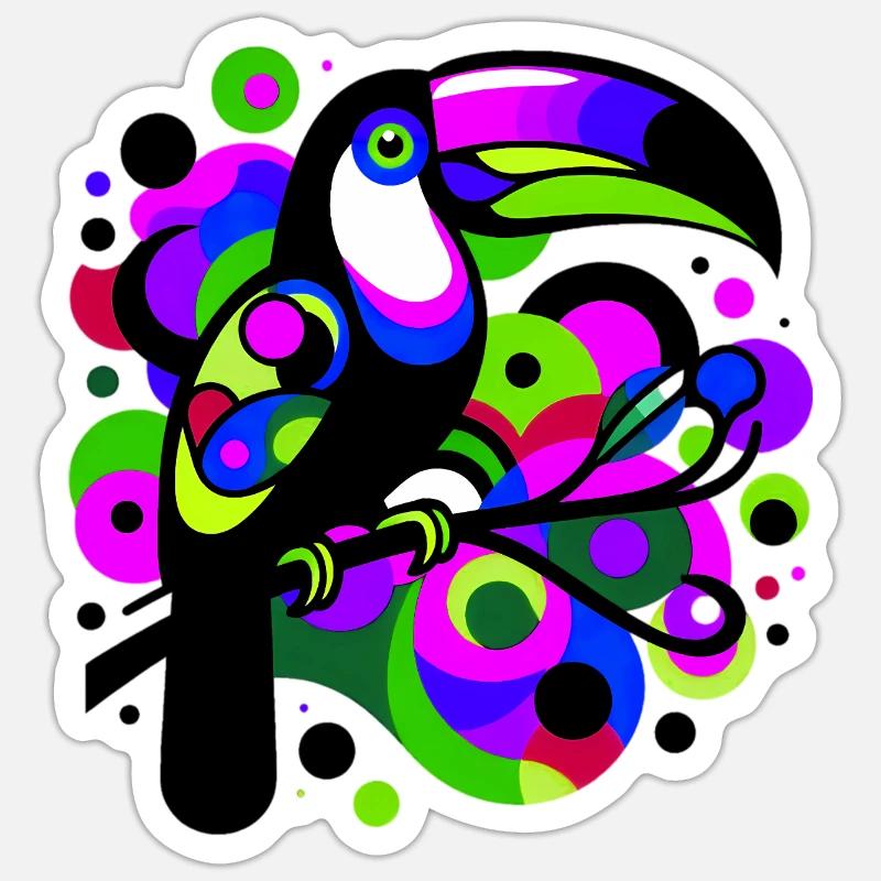 Toucan Sticker taille S (10 x 10 cm)