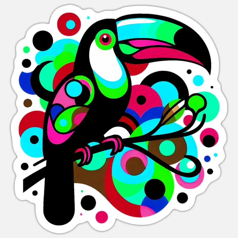 Toucan - Sticker size S (10 x 10 cm) - white matte
