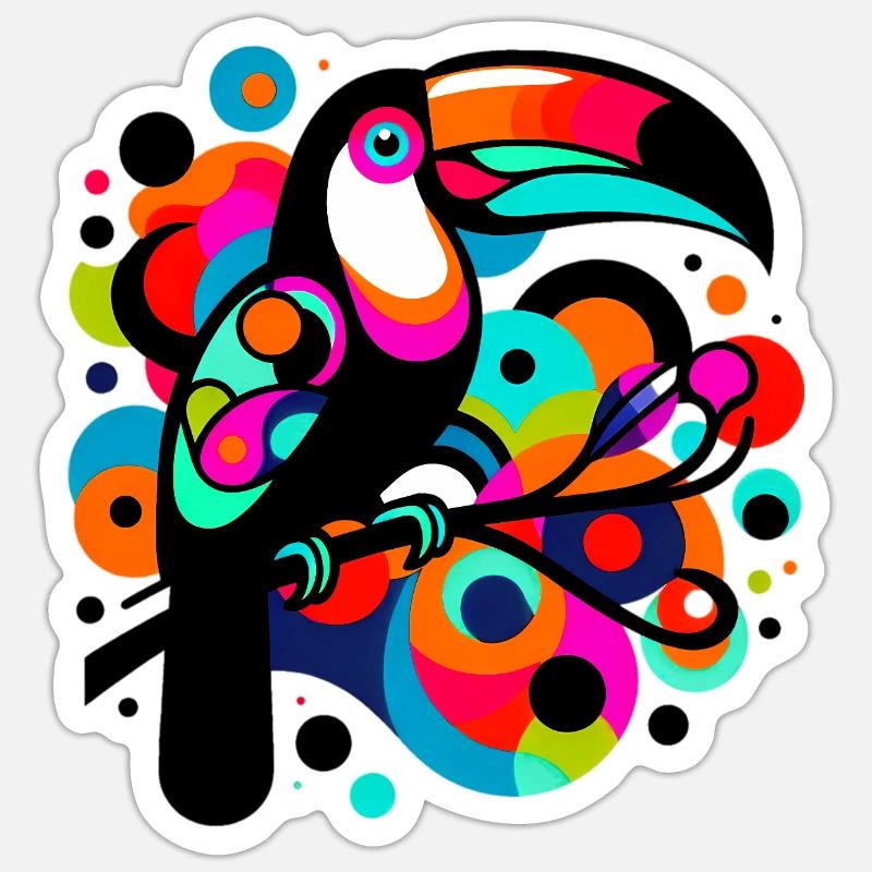 Toucan - Sticker size S (10 x 10 cm) - white matte