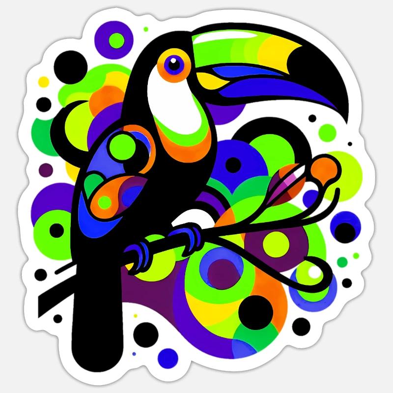Toucan - Sticker size S (10 x 10 cm) - white matte