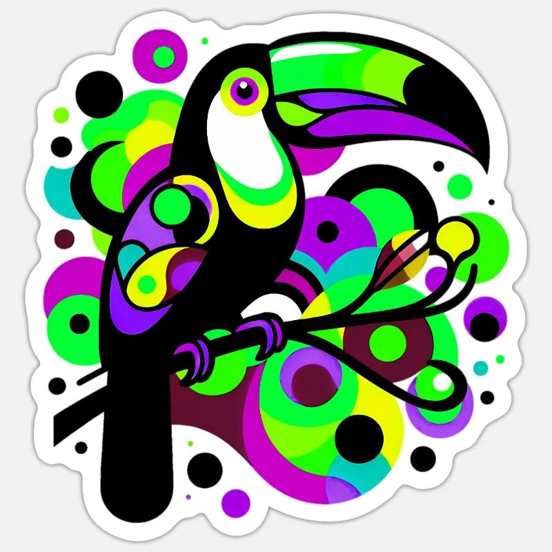 Toucan Sticker taille S (10 x 10 cm)