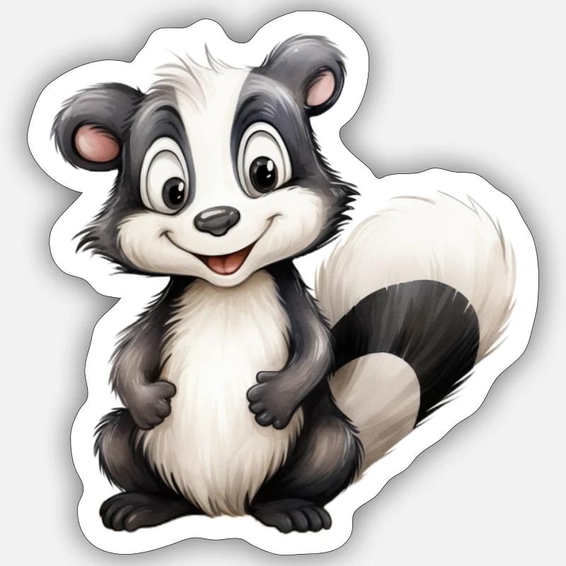 Stinktier oder Stinktierklasse Sticker Größe S (10 x 10 cm)