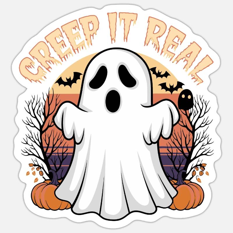 Grusel es echt - Sticker Größe S (10 x 10 cm) - Mattweiß