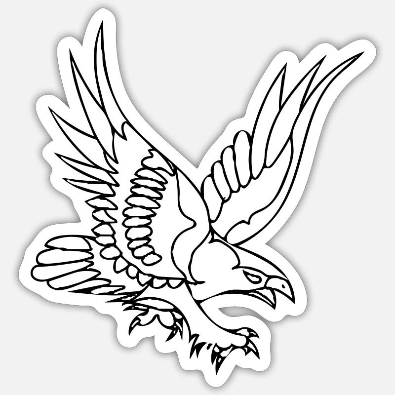 aigle - Sticker taille S (10 x 10 cm) - blanc mat