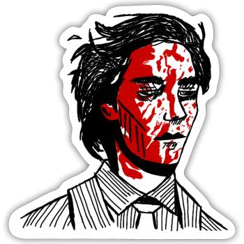 simply not there - Sticker size S (10 x 10 cm) - white matte - Front