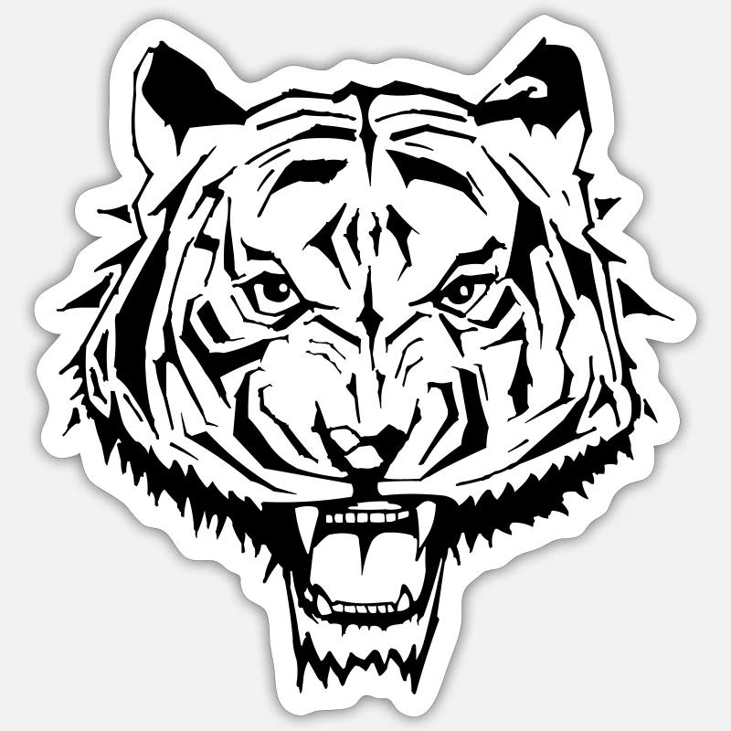 Roaring Tiger – TEAM28 Style Sticker size S (10 x 10 cm)