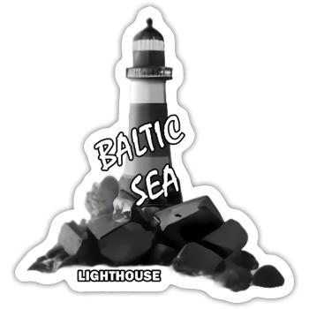 Leuchtturm - Sticker Größe S (10 x 10 cm) - Mattweiß - Vorne