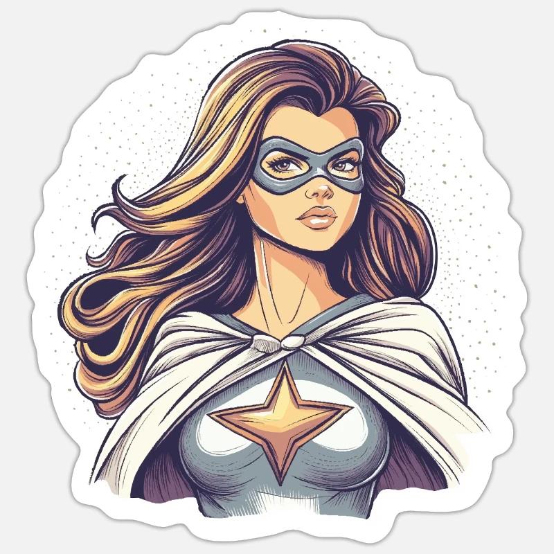 SuperMum - Sticker Größe S (10 x 10 cm) - Mattweiß