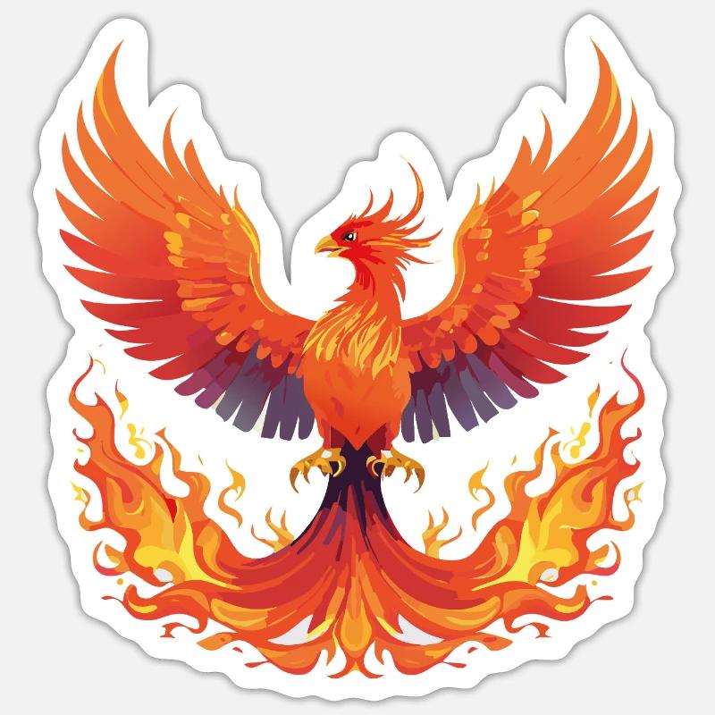 Eternal Flame - Sticker Größe S (10 x 10 cm) - Mattweiß