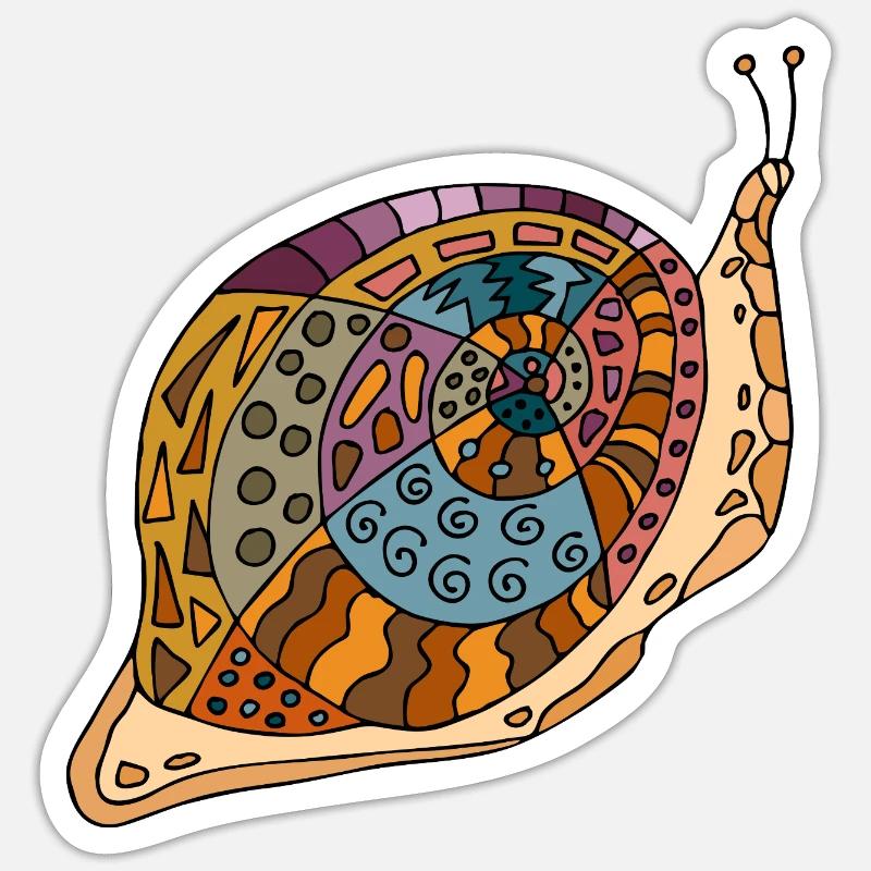 Snail - Sticker size S (10 x 10 cm) - white matte