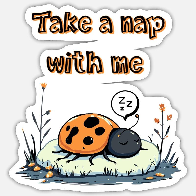 Take a nap - Sticker Größe S (10 x 10 cm) - Mattweiß