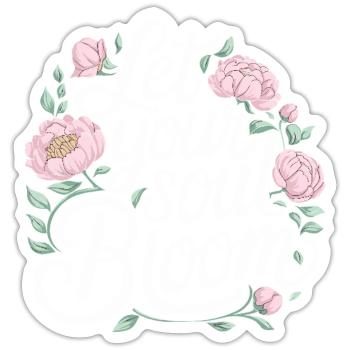 Laisse ton âme s’épanouir - Sticker taille S (10 x 10 cm) - blanc mat - Devant