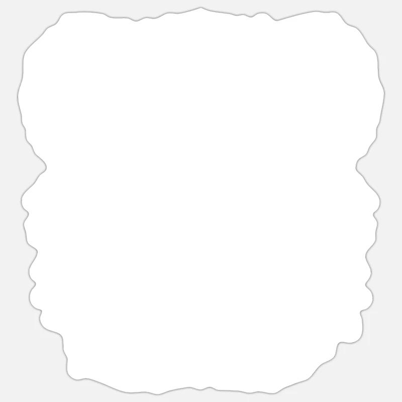 Hyäne - Sticker Größe S (10 x 10 cm) - Mattweiß