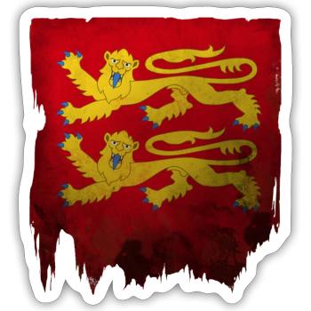 normandie1 - Sticker taille S (10 x 10 cm) - blanc mat - Devant
