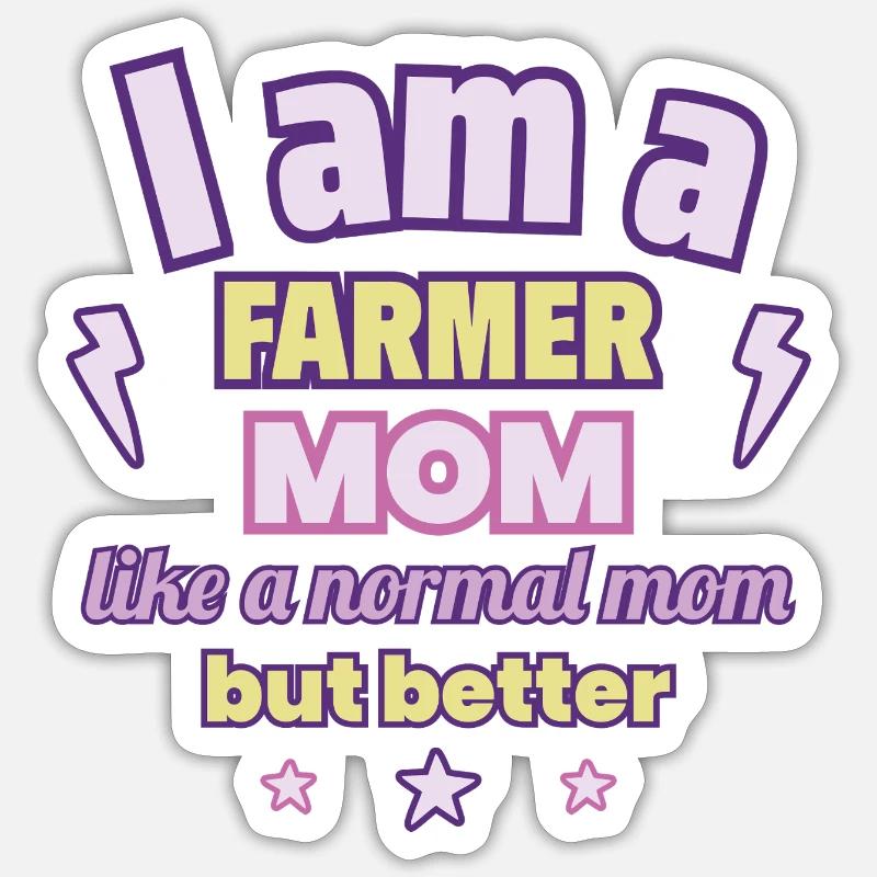Mama Landwirtin, Muttertagsgeschenk Sticker Größe S (10 x 10 cm)