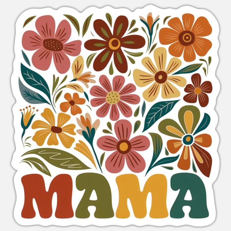 Mama - Sticker Größe S (10 x 10 cm) - Mattweiß