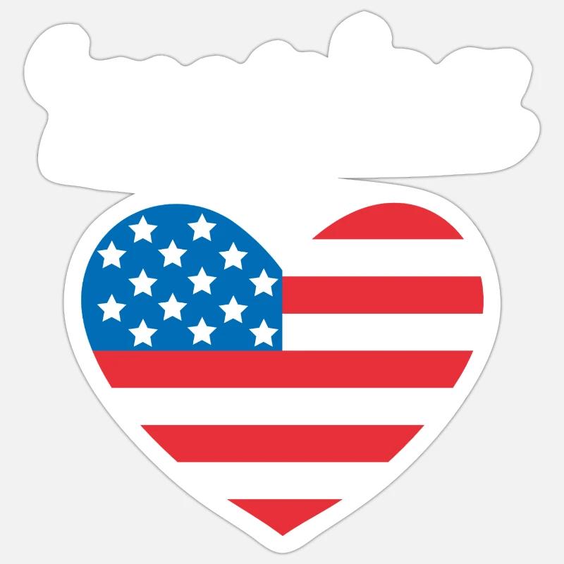 'merica - Sticker size S (10 x 10 cm) - white matte