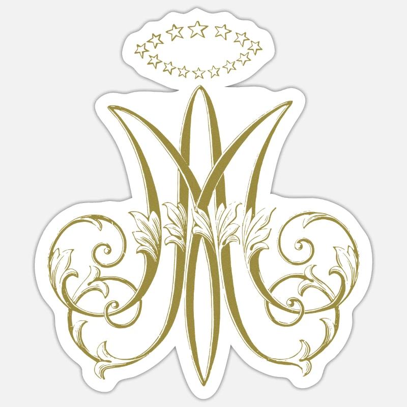 Traditional Catholic Virgin Mary Auspice Maria Sticker size S (10 x 10 cm)