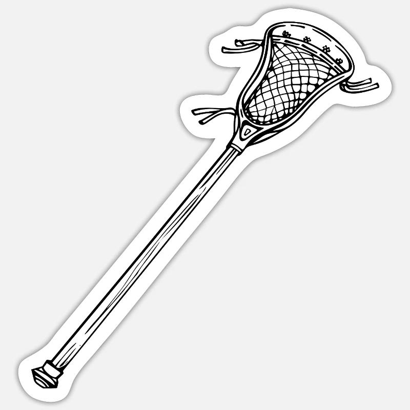 Lacrosse Schläger Sticker Größe S (10 x 10 cm)