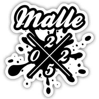 Malle 2025 Mallorca - Sticker Größe S (10 x 10 cm) - Mattweiß - Vorne