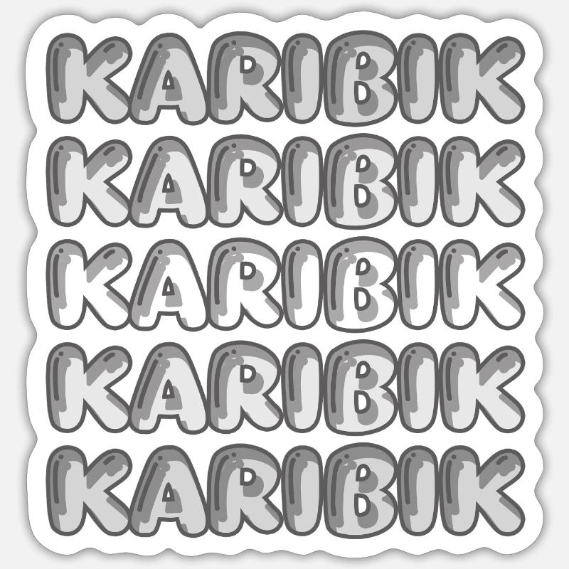 Reise Karibik - Sticker Größe S (10 x 10 cm) - Mattweiß