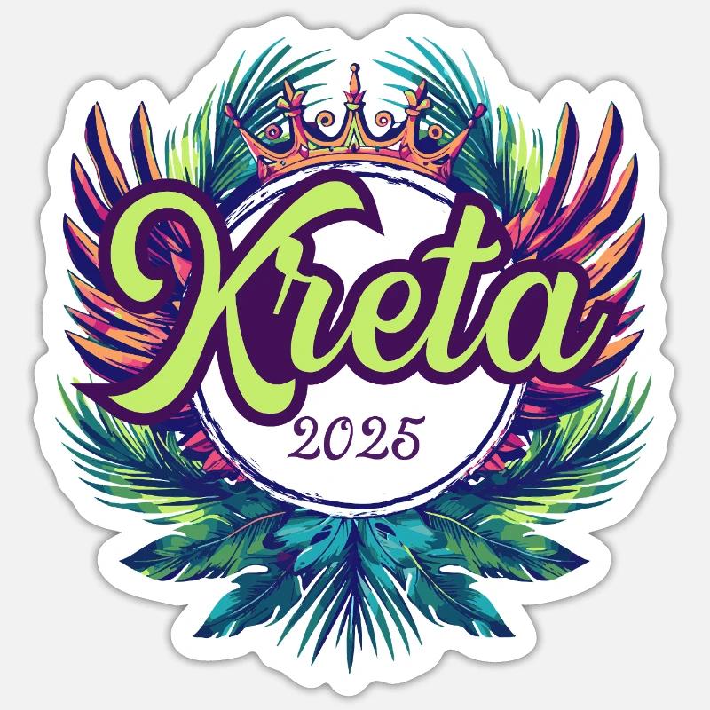 Crete 2025 Team - Sticker size S (10 x 10 cm) - white matte