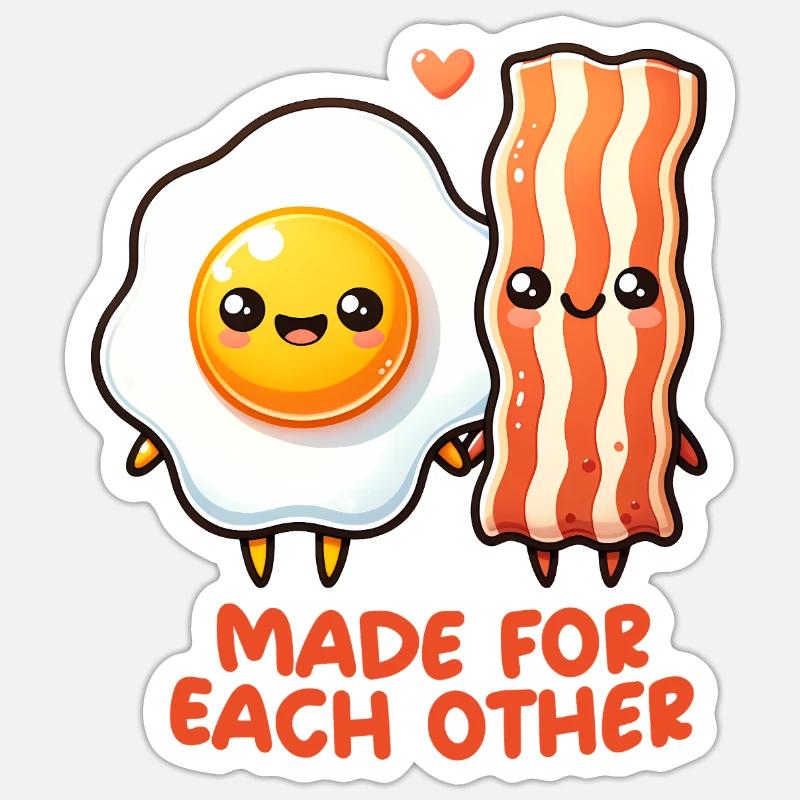 Egg and bacon Sticker size S (10 x 10 cm)