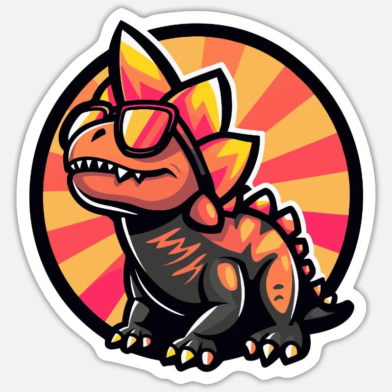 Dinosaur stegosaurus summer Sticker size S (10 x 10 cm)