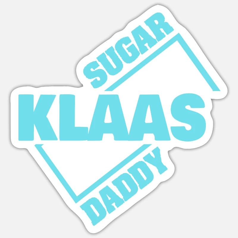 Klaas als Sugardaddy Sticker Größe S (10 x 10 cm)