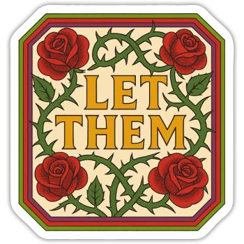 Lassen Sie sie - Sticker Größe S (10 x 10 cm) - Mattweiß - Vorne